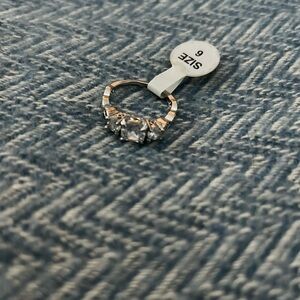 Costume jewelry faux diamond engagement ring